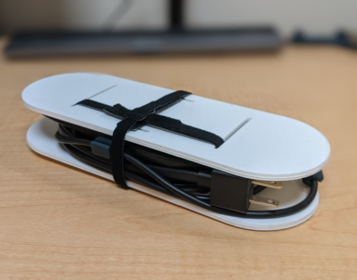 A 3D printed device that assists with cable organization