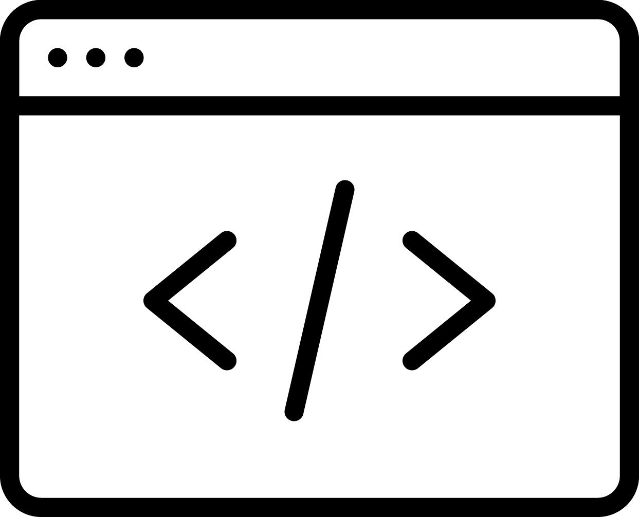 Brackets with slash between them