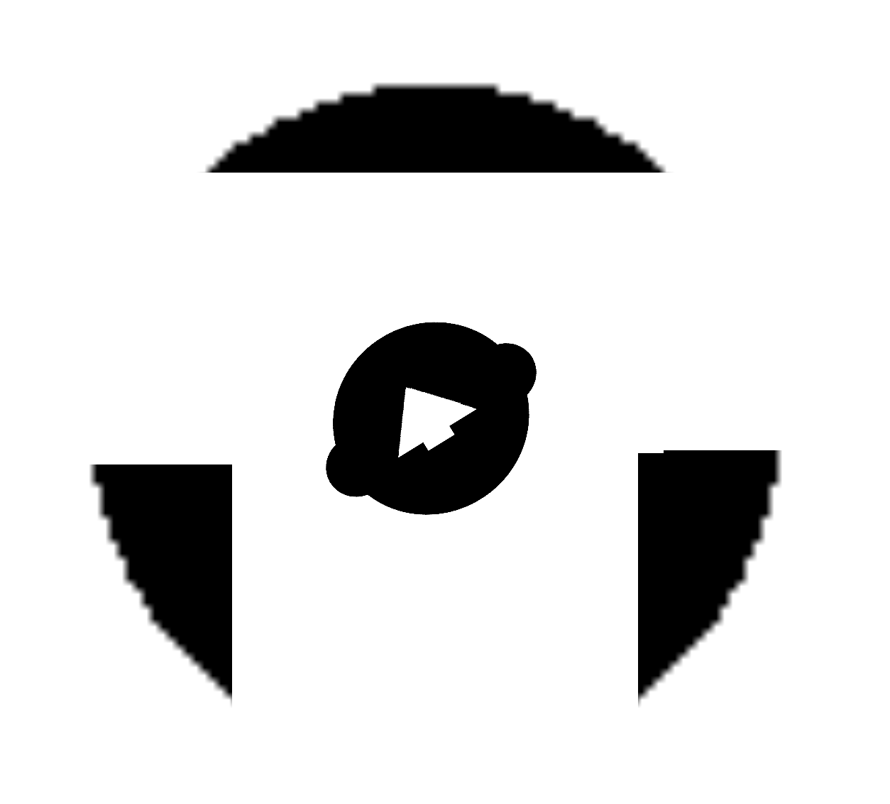 A black and white maze with a small character