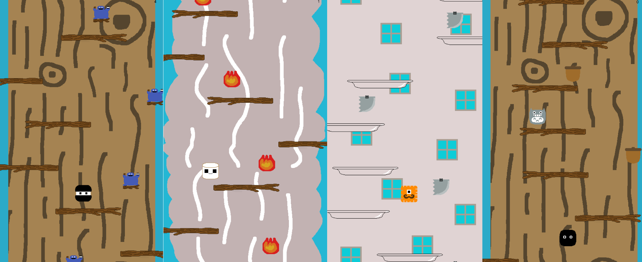 All four different themes for Ninjoreo.